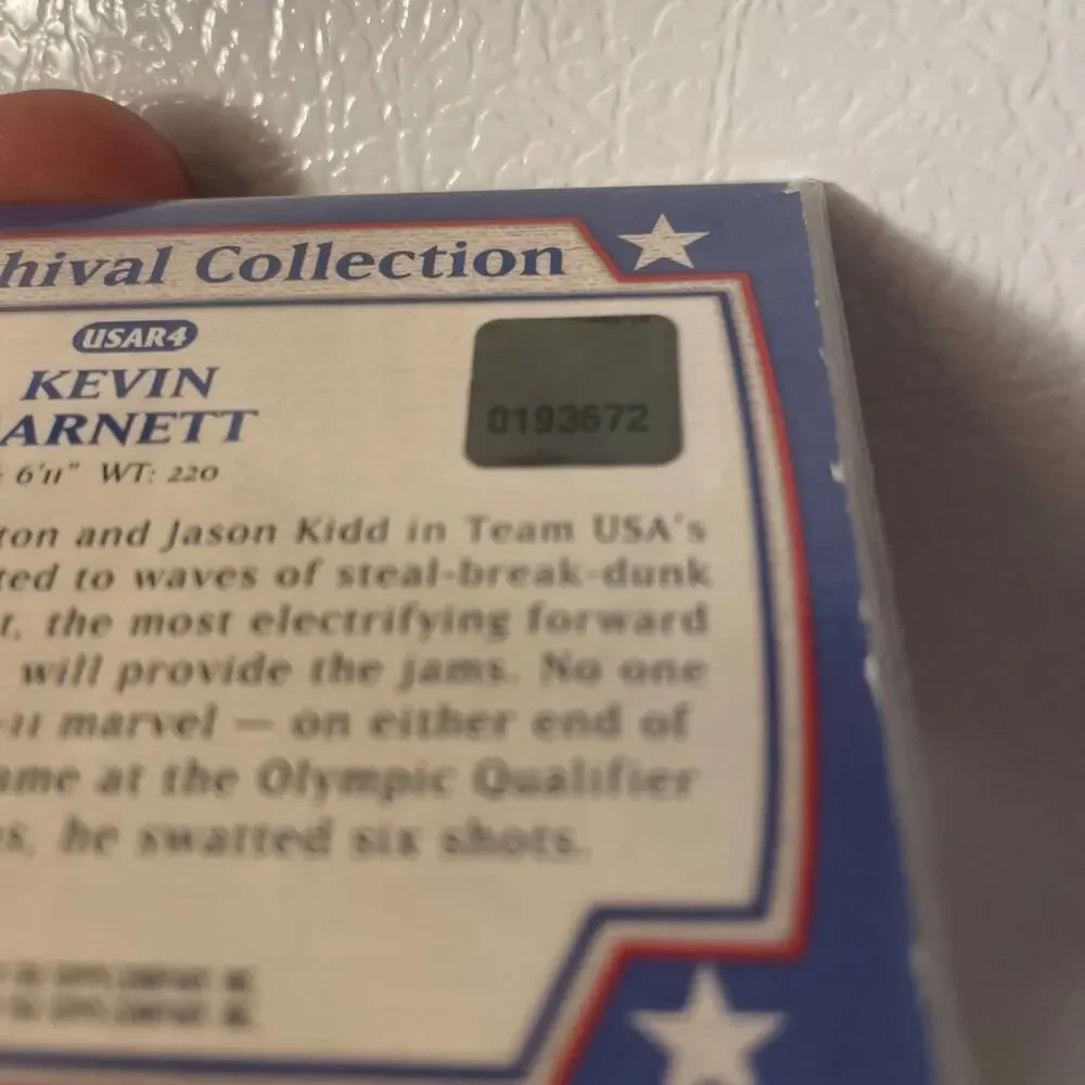 2000 topps USA archival collection Kevin Garnett jersey sports card